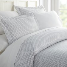 Kaycie Gray Fashion Collection Ultra Soft Polaris Pattern 3Pc Duvet Cover Set