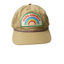 Here and Now Rainbow Patch Camp Tan Baseball Cap Hat Trek Light Gear Free People