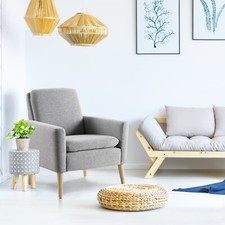 Modern Accent Fabric Armchair Single Sofa Comfy Upholstered Livingroom Furniture