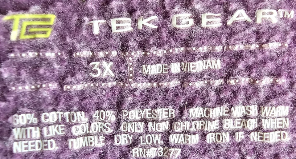 Tek Gear Womens Sweatshirt Shirt Top Blouse Size 3X Long Sleeve V Neck - Image 2 of 4