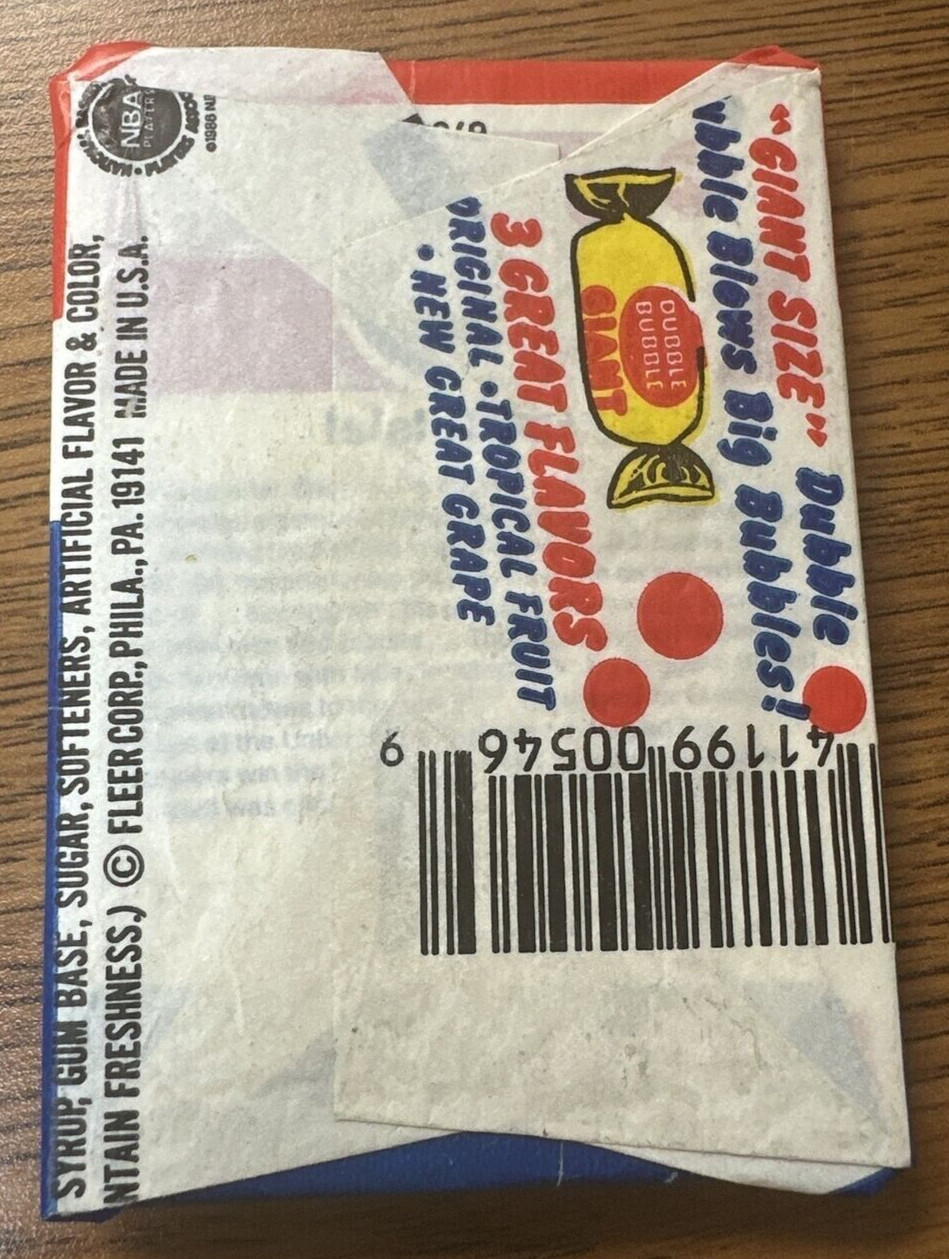 Fleer 1986-87 Basketball NBA Wax Pack card cards sealed Jordan rookie yr NO RSRV view 2
