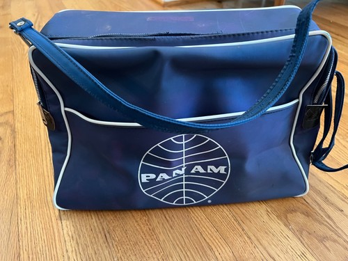 Vintage 60er Pan Am Airlines Crew Schultergurt Reisetasche Tragetasche Hongkong - Bild 2 von 24