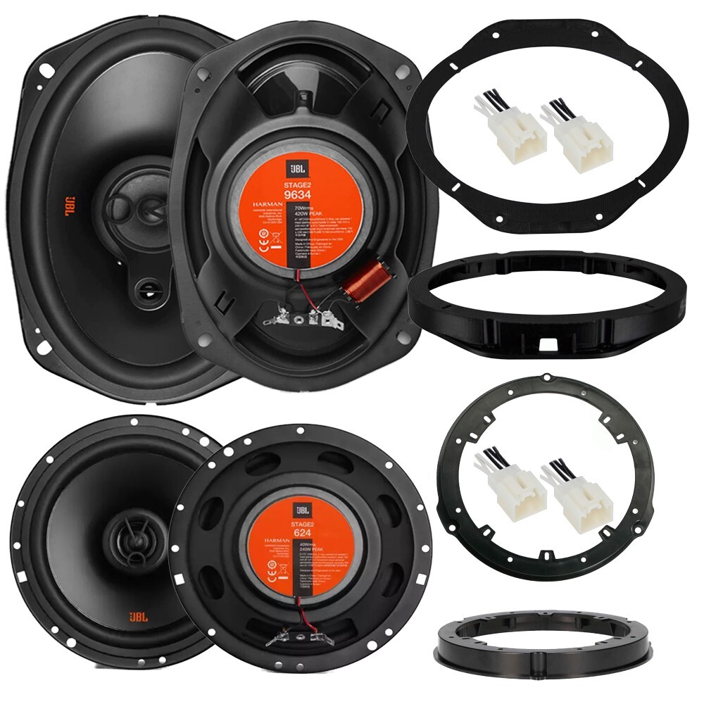 JBL Stage2 420Watt Front & 240W Rear Door Speakers for 2015-2024