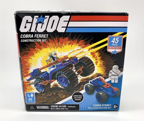 New GI Joe Cobra Ferret & Storm Shadow 45 Pc Construction Set By Hasbro