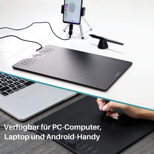 Grafiktablett, mit 8192 Stiftdruck und Neigungsfunktion, 28 Expressschlüssel und - Photo 2/9