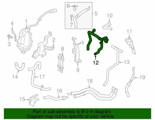 OEM NEW 2013-2019 Ford CMax HVAC Heater Hose Hybrid SE Hatchback SEL DM5Z8B081-A - Imagem 2 de 2