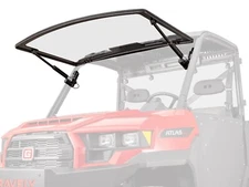 SuperATV Maxdrive Power Flip Glass Windshield for Gravely Atlas JSV