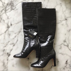 black knee high heel boots forever 21