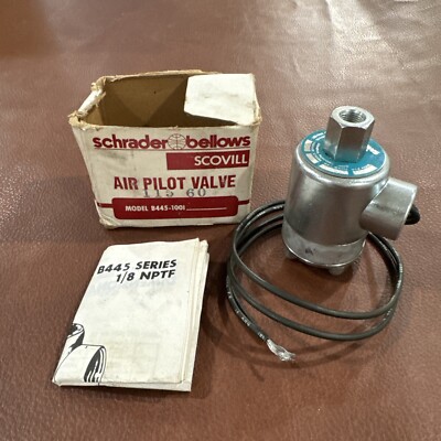 SCHRADER BELLOWS B445-1001 AIR PILOT SOLENID VALVE 1/8'' 3-WAY 115/60 #GLB-2-5