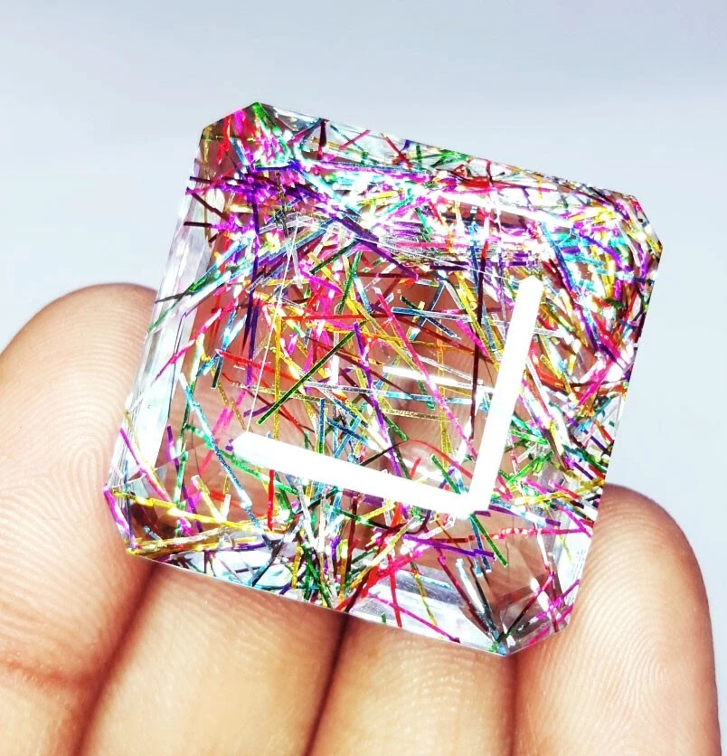 Natural Rutile Quartz 103+ Ct Loose Gems Certified Flawless Cushion Cut Gem A419 - Image 3 of 4