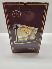 Whiskey Decanter Set 9 Oz with Two 2 Oz Glasses, Pistol Gun Gifts For Dad