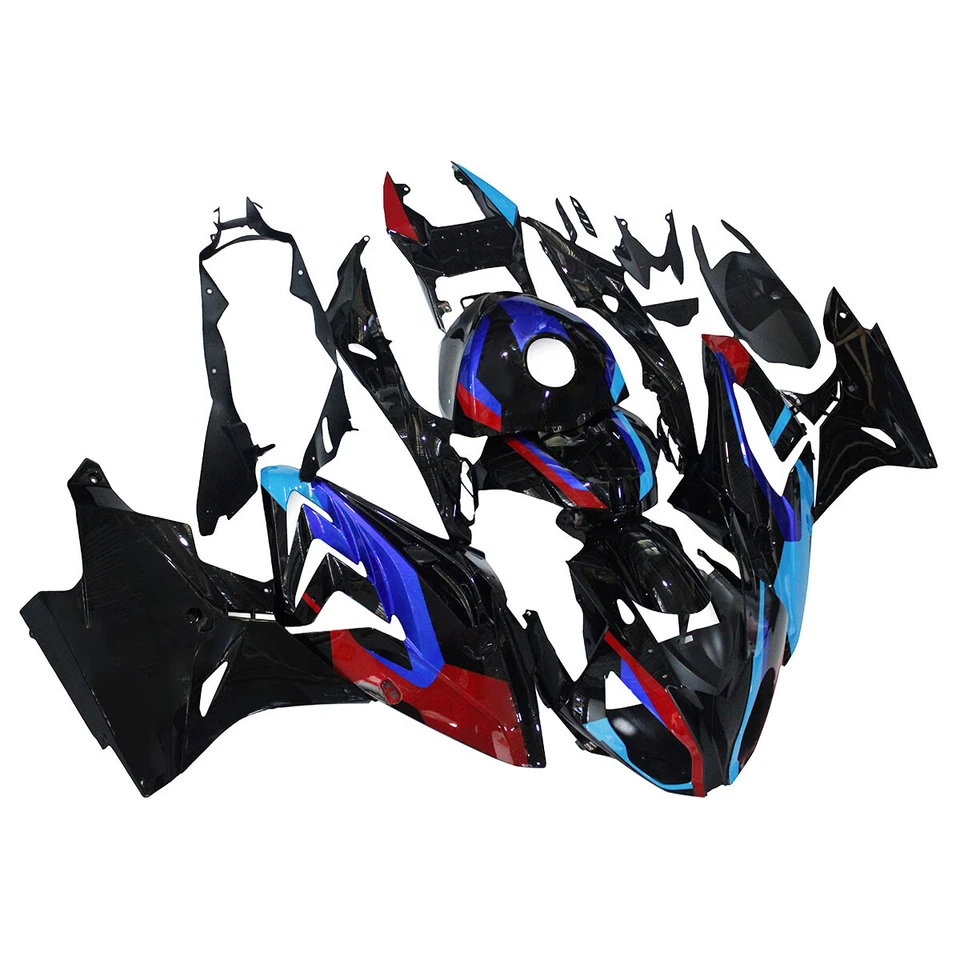 Kit de carenado rojo azul negro + tanque para BMW S1000RR 2017 2018 carrocería de inyección Foto 2 de 4