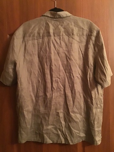 NWT THEORY DAZE Precise 100% Linen Men’s Shirt Size:XLARGE,Color:Wasabi.$160.00. - Picture 5 of 9
