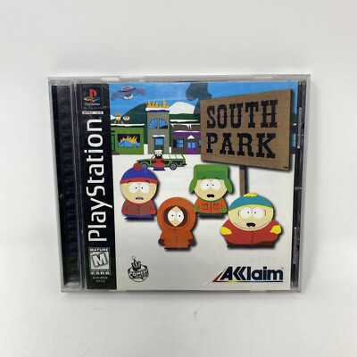 SOUTH PARK PLAYSTATION 1 PS1 BLACK LABEL COMPLETE CIB GAME w/ MANUAL & REG CARD!