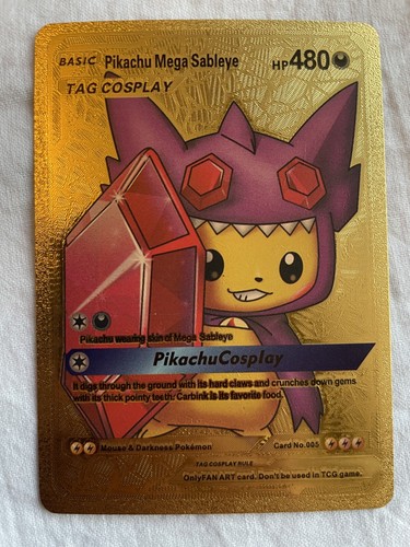 PIKACHU Mega Sableye Gold Display Pok mon Card UK EBay