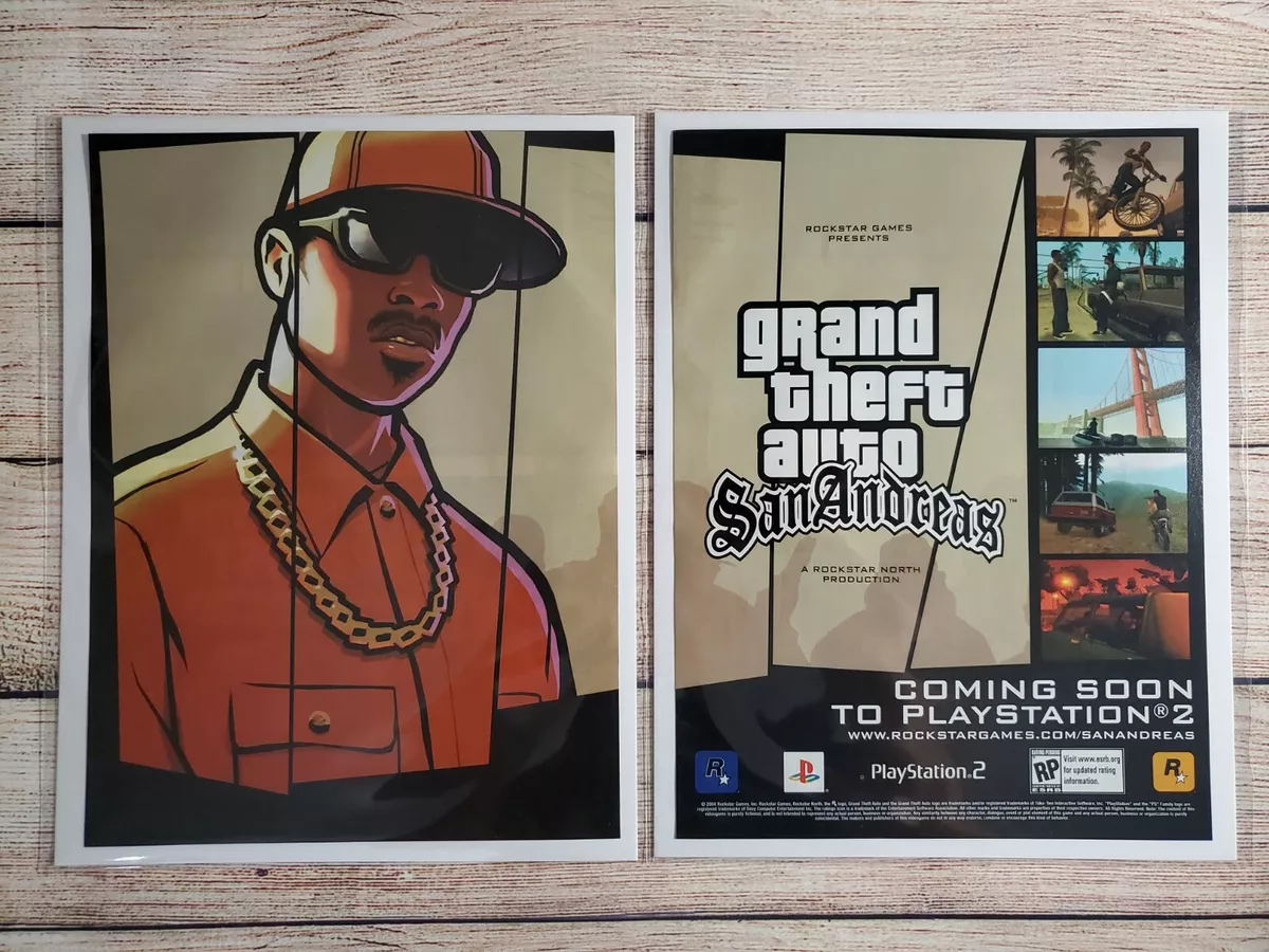 Grand Theft Auto San Andreas Poster and Map Official Rockstar Poster