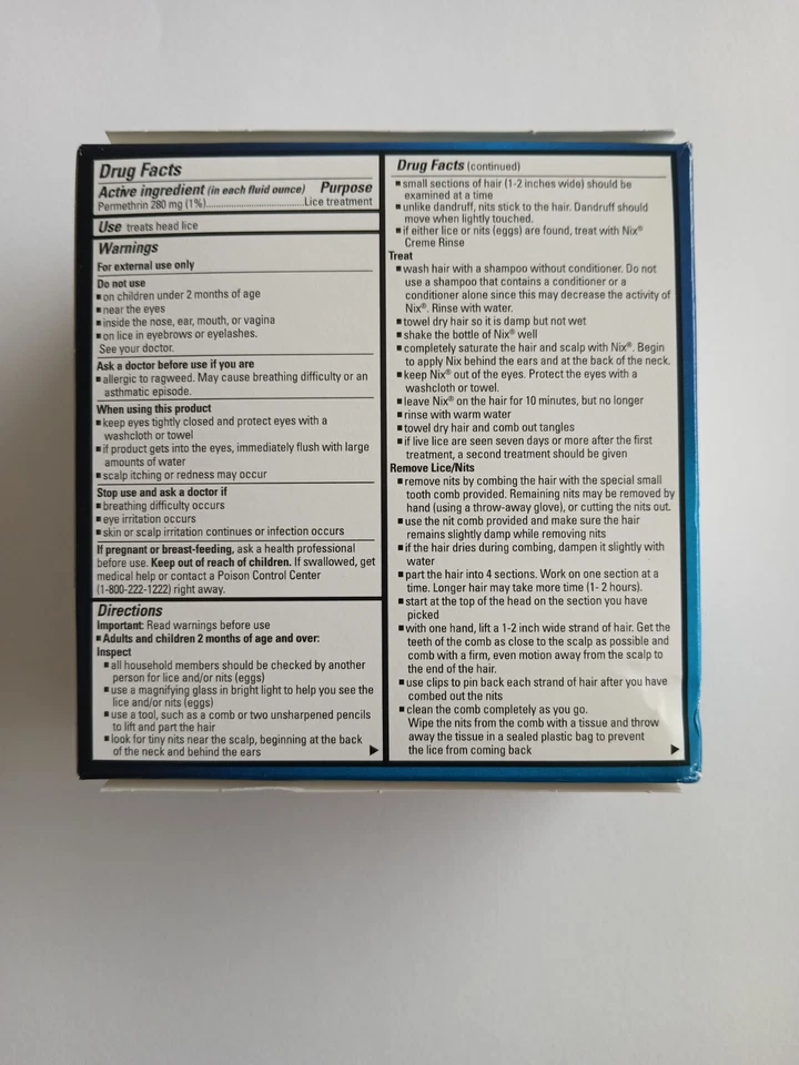 Nix Family Pack Lice Killing Creme Rince inclui 2 frascos e 2 não pentes. 2 - Imagem 3 de 4