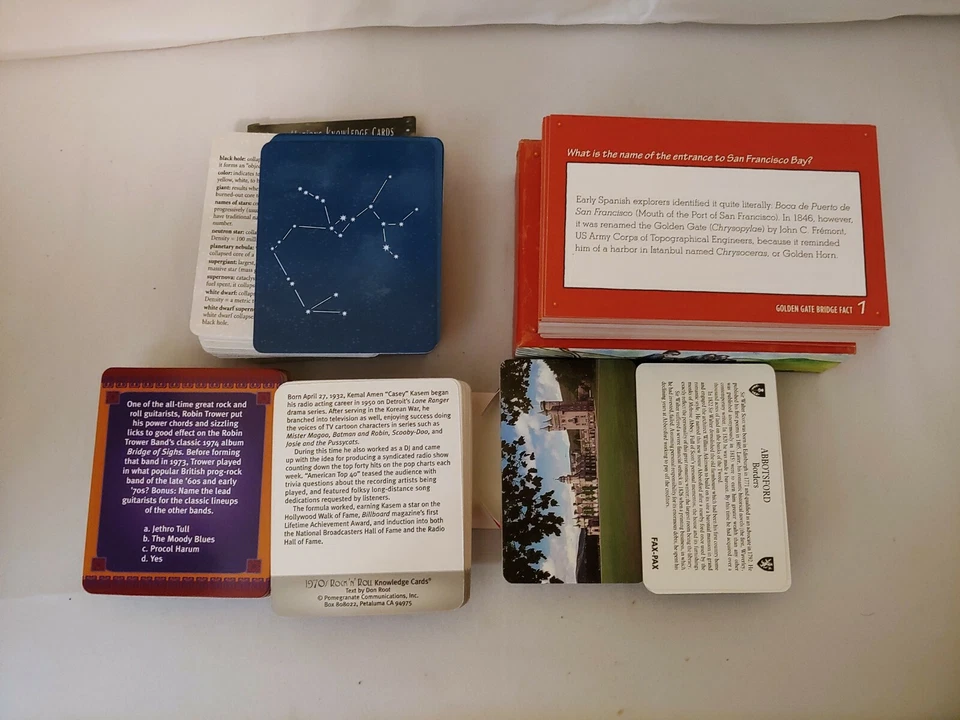 Knowledge Cards 1970s Rock n Roll,Constellations,Scotland,Golden Gate Bridge — 第 2/4 张图片