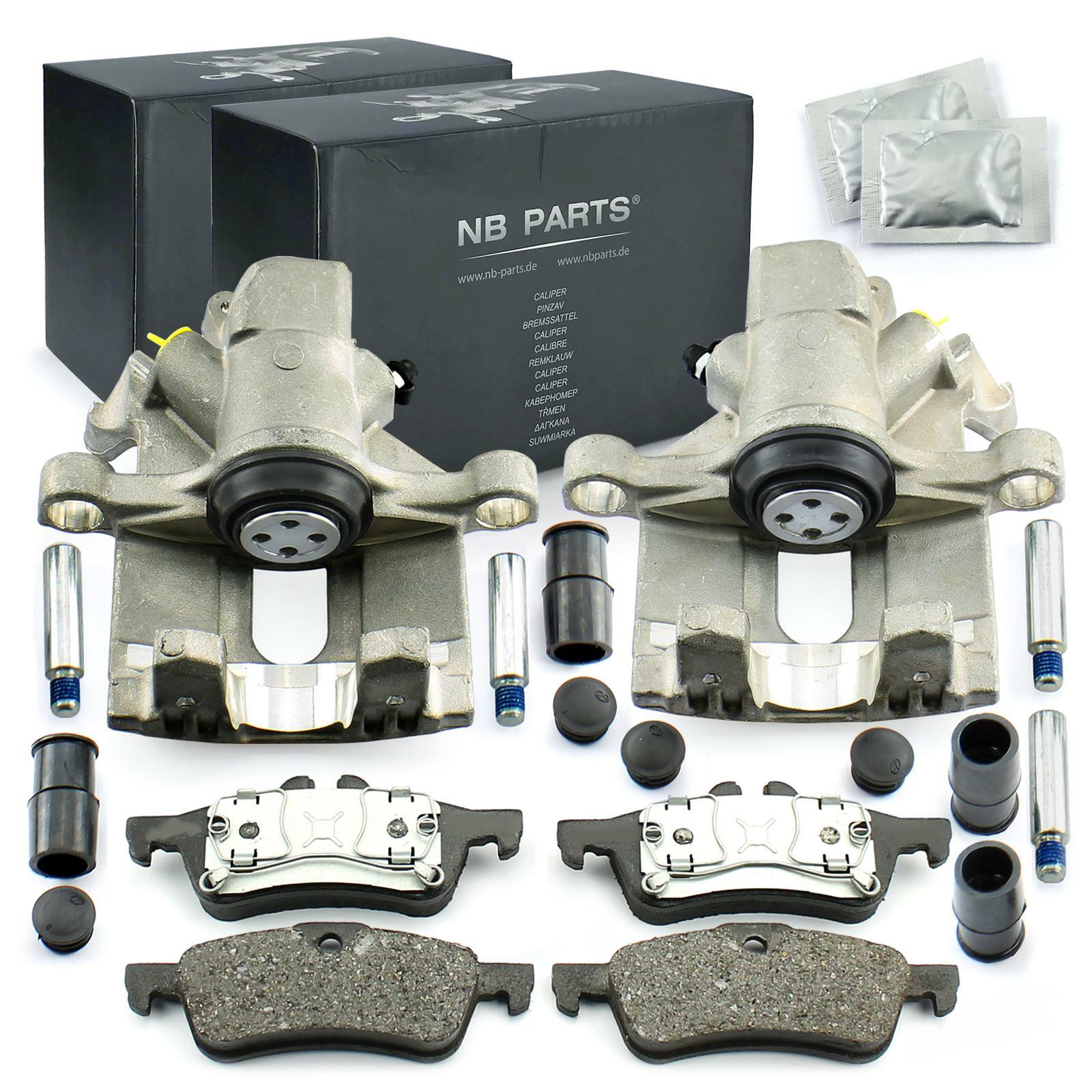 2X Brake Caliper Brake Piston Brake Pads Brake Shoes Rear For Mini R50 R53 R52