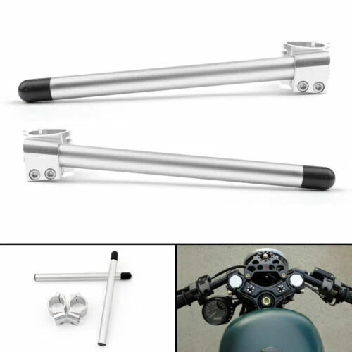 Universal Motoycycle Clip-On Handlebars For YAMAHA YZF R6 KAWASAKI ZX11 43mm SL Foto 2 de 4