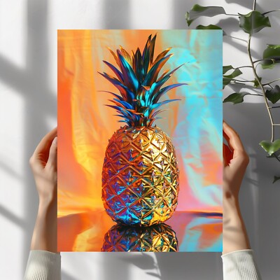 Ananas Holografisch Poster Schöne Wanddeko Dekoration