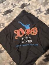 Rare Vintage Dio Tour 1983 Souvenir Handkerchief Bandana Holy Diver NOS
