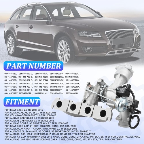 TURBO TURBOCHARGER OEM FOR AUDI A4 A5 A6 Q5 ALLROAD 2.0 CAEB 2009 - 2016 MODEL - Picture 2 of 14
