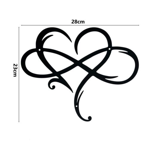 1Pc Infinity Heart Metal Wall Art Decor Wedding Engagement Gift Anniversary Gift - Picture 1 of 13