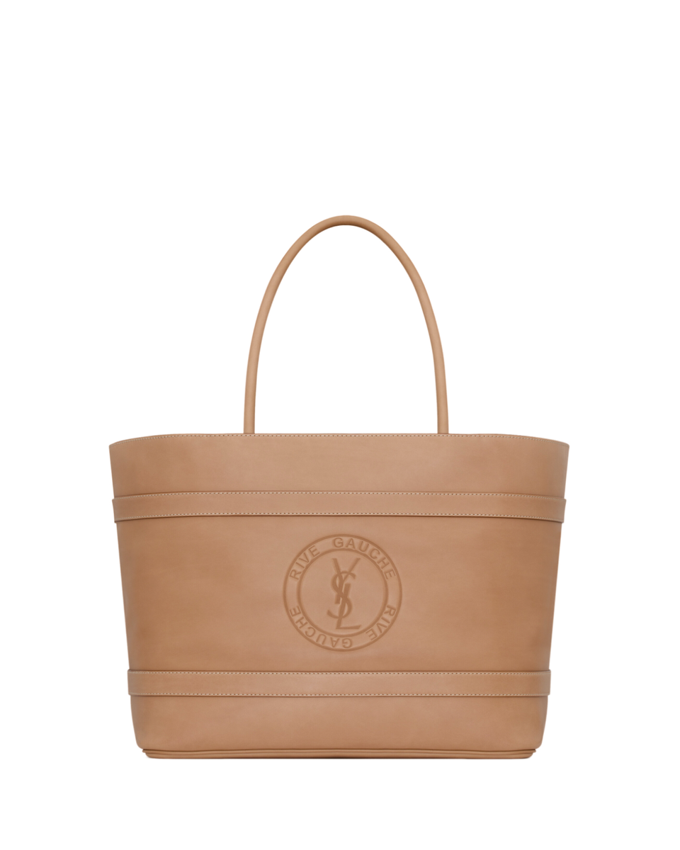 SAINT LAURENT Rive Gauche $5300 Vintage Brown Gold Tanned