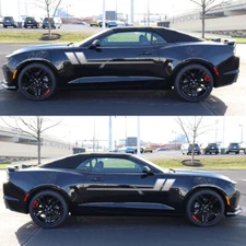 Sport Racing Silver Gery Side Fender Hockey Stripe Sticker for Chevy Camaro