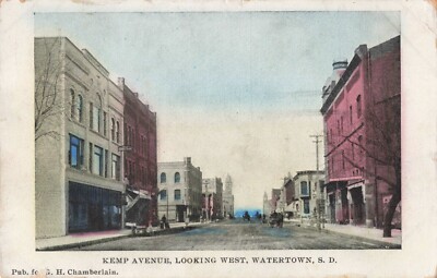 Kemp Avenue West Watertown South Dakota SD 1908 Postcard