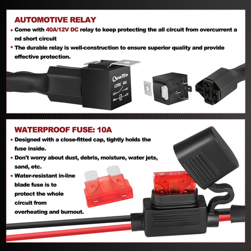 Kit de arnés de cableado de motocicleta control de luz LED impermeable para Harley-Davidson - Imagen 5 de 9