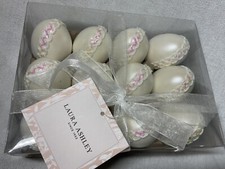 LAURA ASHLEY EASTER EGGS CREAM WHITE LACE 12 NIB
