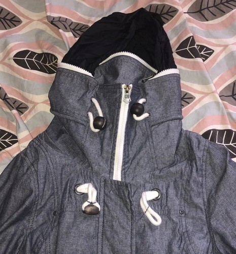 Dreimaster Ladies Blue Grey Cotton Anorak XS - Picture 12 of 12