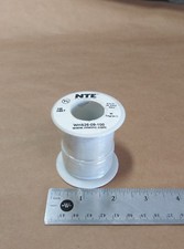 ( 100 FT Spool ) NTE WHS26-09-100 ( 26 AWG ) Solid Hook Up Wire 300V ( White )