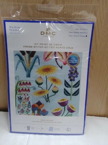 DMC BK1932 Waterside-Botanical illustration Cross Stitch Kit by Emily Peacock - Picture 1 of 5