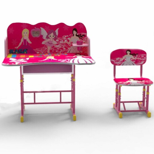 2 PCS Kids Table & Chairs Set Children Activity Play Study Desk Work Learning - Picture 2 of 11