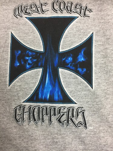 Nuova maglietta Jesse James West Coast Choppers uomo grigia maniche lunghe taglia 2XL - Foto 7 di 12