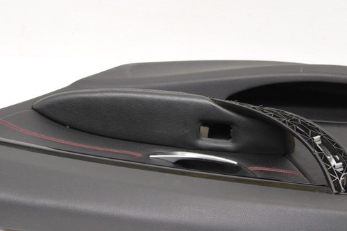 Rear Right Leather Door Panel Card Black W/Red Stitches Trim OEM BMW F30 2012-18 - Picture 17 of 21