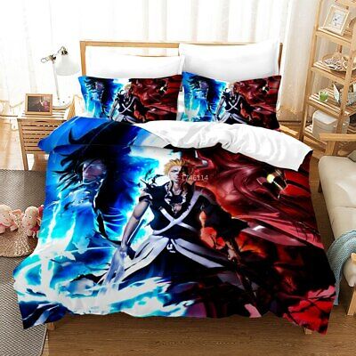 Anime BLEACH 3D Bedding Set 2/3PC Duvet Cover Pillowcase 4 Sizes 3A