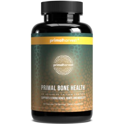 Primal Harvest Calcium Carbonate Bone Health Complex for Men and Women with C...