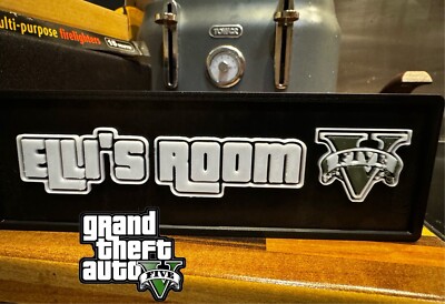 Personalisiertes GTA V Schild | Freistehend / Wandmontage | Individualisierung 