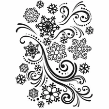NEW Darice Embossing Essentials Folder 1218-39 SNOWFLAKE SWIRL Scrapbooking