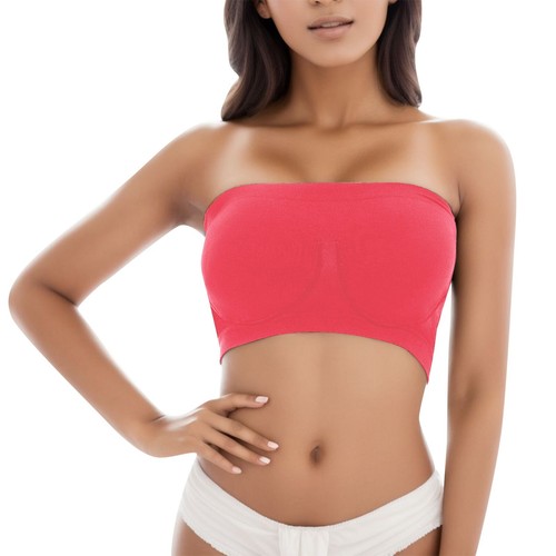 Bras Packs 5PC Sports Bras For Women Plus Size Strapless Bra Bandeau Tube Padded - Picture 20 of 48