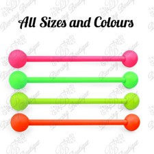 Bright Neon Scaffold Industrial Piercing Barbell Disco Rave Ear Bar