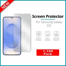 1-100 LOT LCD Clear HD Screen Protector for Android Phone Samsung Galaxy S25