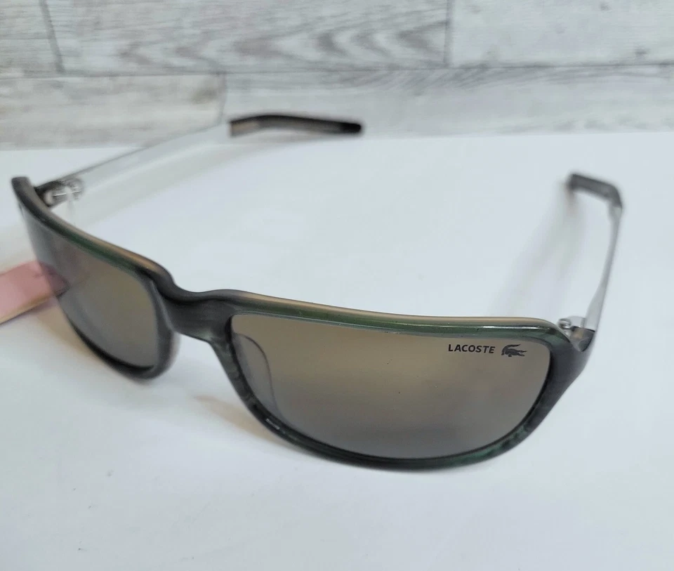 Gafas de sol LACOSTE 2521 unisex verde plata marco aviador rectangulares nuevas de colección Foto 3 de 4