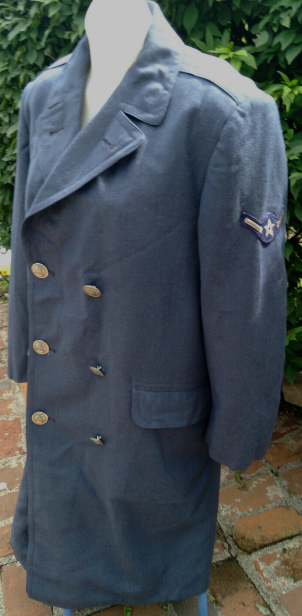 ジャケット・アウター Pry Back-Vent Washed-Serge Overcoat gray VINTAGE USAF MENS OVERCOAT WOOL SERGE A/F SHADE BLUE 1084 SIZE 39
