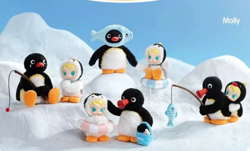 POPMART Baby Molly × PINGU Happy Fishing Series Plush