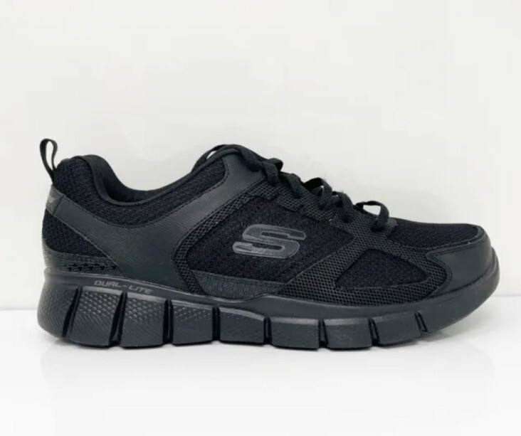 Skechers Mens Equalizer 51532EWW Black Casual Shoes Sneakers - Main Image